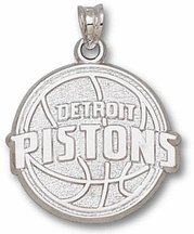 Detroit Pistons Sterling Silver Pendant