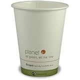 Planet + 100% Compostable PLA Laminated Hot Cup, 12-Ounce, 1000-Count Case