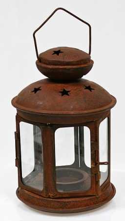 8 Primitive Rusted Metal Candle Holder