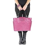 Raspberry Croco Lexington Tote by Reese Li Raspberry Croco Lexington Tote by Reese Li