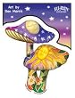 Dan Morris - Mushrooms -Sticker / Decal