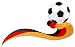 PREMIUM Aufkleber DEUTSCHLAND ideal für Fussball Fans Fanartikel - Grösse: 8 x 13 cm " KONTURSCHNITT " -- Auto Biker Sticker Autoaufkleber -- mit Schutzlaminat und Transferfolie -- Made in Germany -- Sehr lange Haltbarkeit !!