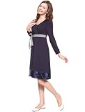 Sweet Mommy Maternity and Nursing Long Sleeve Dress with stripe tie