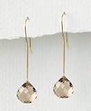 14k Gold Smokey Quartz Earrings