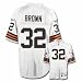 Jim Brown 1963 Cleveland Browns #32 Gridiron Classics Premier Throwback Reebok NFL Football Jersey (White)