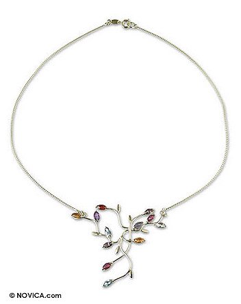 Gold plated necklace Wildflowers 17.3 L