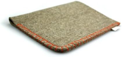Notebook Case Wool Felt - iPad Air - Hand-sewn using an eye-catching whipped orange seam