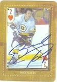 Brad Park, Boston Bruins, 2000 Hockey Hall of Fame Playing Card Autographed Card
