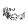 Carolyn Pollack Sterling Silver Multi-Gemstone Fiesta Cuff Bracelet