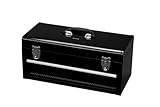 Excel TB131-Black 18-Inch Portable Steel Tool Box, Black