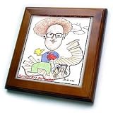 Surreal Art Garfunkle   8x8 Framed Tile