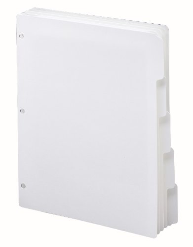 Smead 3-Ring Binder Index Dividers, 1/5 Cut Tab, Letter Size, 5 per Set, 20 Sets per Box (89415)