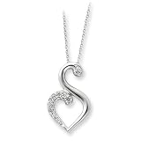 Journey of Friendship, Heart Necklace in Sterling Silver