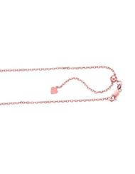 BRI Jewelry Sterling Silver Rose Adjustable Cable Chain - Made in Italy - Nickel Free - 1.5mm 22 Inch
