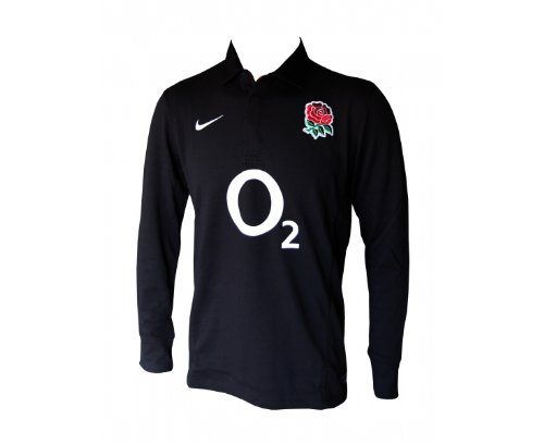 Nike England Rugby Union Away Shirt 2011 Jnr Long Black 13 (XLB)