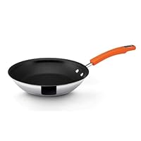 Rachael Ray Stainless Steel II Nonstick 10-Inch Skillet, Orange