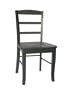 International Concepts C46-2P Pair of Madrid LadderBack Chairs, Black