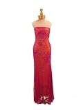 Formal Evening Gown. Pink Strapless Beaded Dress for Prom, Party, Wedding by Sean Collection (1820)