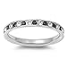 Stainless Steel Eternity Black and Clear Cz Wedding Band Ring 3mm (3,4,5,6,7,8,9,10); Comes with Free Gift Box