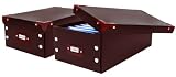 Pro-Mart Set of 2 Foldable Video Boxes, Brown