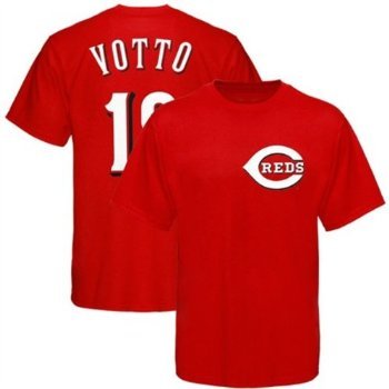 MLB Infant/Toddler Boys' Cincinnati Reds Pullover Tee with Name & Number (Red, 3T)