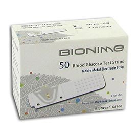 Bionime Rightest GS100 Blood Glucose Test Strips - 50 ea