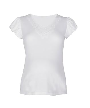 Crochet detail puff sleeve top 14
