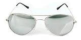 Petites lunette de soleil femme aviateur miroir avec pochette de protection et chiffon