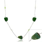 Sterling Silver Genuine Turquoise Stone Swarovski Crystal Necklace