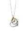 Sterling Silver, Rose-Gold Plated, Yellow-Gold Plated, Triple Open Heart Pendant Necklace, 18