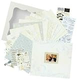 K & Company Classic 12 Inch by 12 Inch Postbound Scrapbook Kit-Wedding