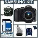 Samsung NX10 AF DSLR Digital Camera with 18-55mm Zoom Lens Kit, 4GB SD Memory Card, Slinger Camera Bag, USB 2.0 SD Card Reader, Memory Card Holder(4)