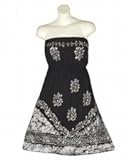 Black Tie Dye Smock Dress -- Size:3x Color:Black