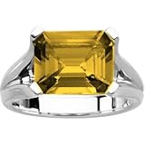 14K White Gold Citrine Ring