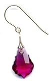 Baroque Ruby Gold Earrings Swarovski Crystal Jewelry
