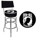 IMAGE OF New Trademark POW Padded Bar Stool with Back 7.5 Inch High Long Lasting Logo High Quality Popular