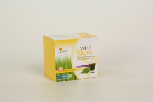 WHE Glow 100% Pure Wheatgrass Burdock Root Amino Acid Powder Granule 1.76 Oz. (2.5 G X 20 Sachets)