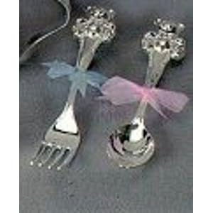 BABY SPOON and FORK - BABY SPOON and FORK, SILVER PLATED.