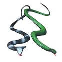 Fake PVC Snake Long Green