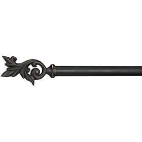 Umbra Enya 28 to 48-Inch Curtain Rod, Burnished Black by Umbra