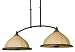 American Fluorescent FAP218RBSCT Faceted Blown, 2 Light, Glass Pendant, Oil Rubbed Bronze