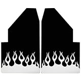 Action Accessories 1076-8 Universal Fit Rear Flames Mud Flap - 2 Piece by Action Accessories