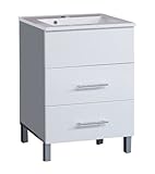 Ambientehome 54020 Waschplatz Argun 46.5 x 60 x 87.5 cm, weiß