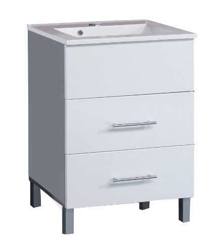 Ambientehome 54020 Waschplatz Argun 46.5 x 60 x 87.5 cm, weiß