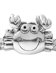 Authentic Biagi Happy Smiling Crab Bead Sterling Silver fits European Charm Bracelet