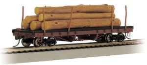 Bachmann Trains ACF 40? Log Car with Logs (1935-1960)-image