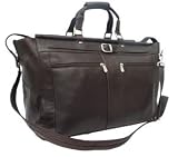Piel Leather Carpet Bag With Pockets