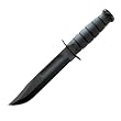 Black Fighting/Utility Knife, Kydex Sheath, 7 in., Plain