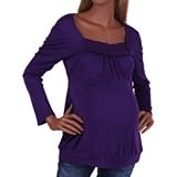 Purple Long Sleeve Maternity Shirt