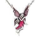 Anhänger Elfe FAIRY rot aus Zinn Elfen Schmuck Feen Fantasy